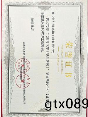 南寧(ning)長江源(yuan)2020【匠池(chi)獎】證書(shu)